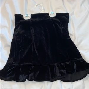 Forever 21 velvet ruffle skirt